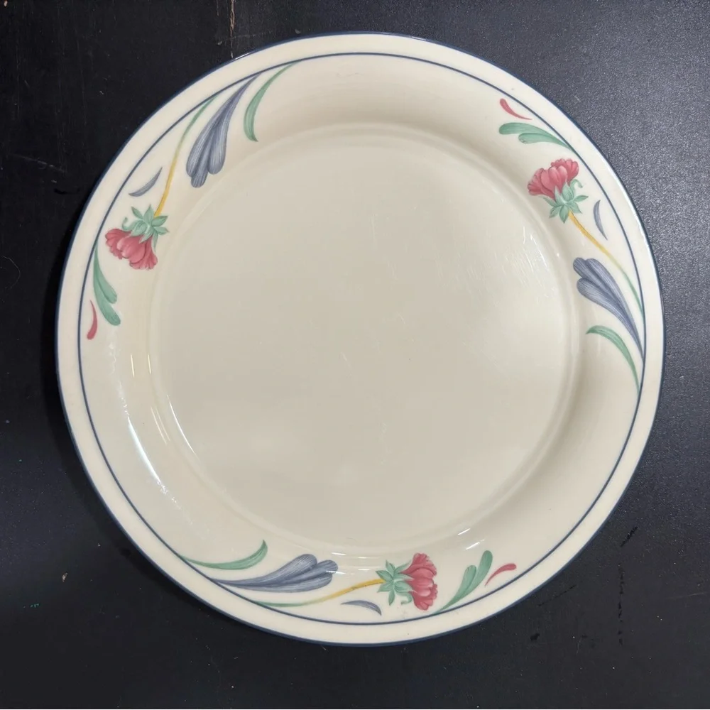 Lenox Chinastone Poppies on Blue 5 Piece Place Setting with Floral Design - Picture 5 of 12